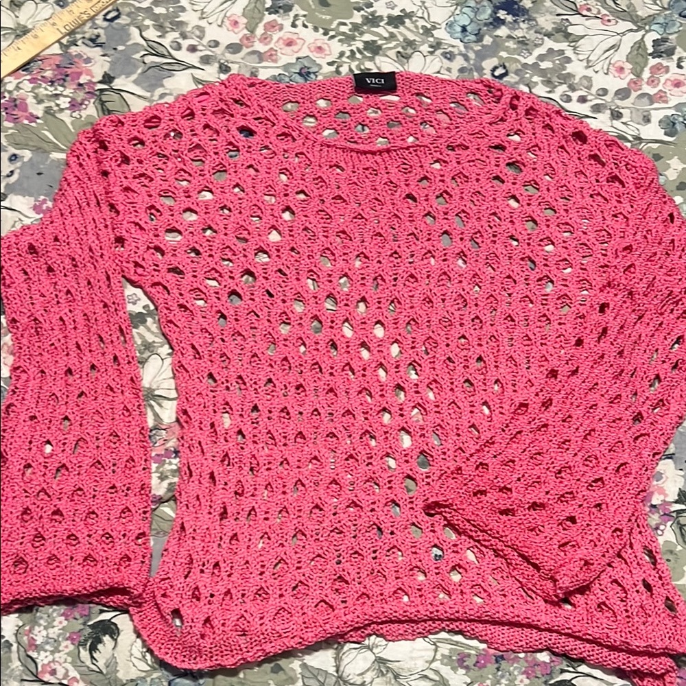 Vici Pink Knit Sweater